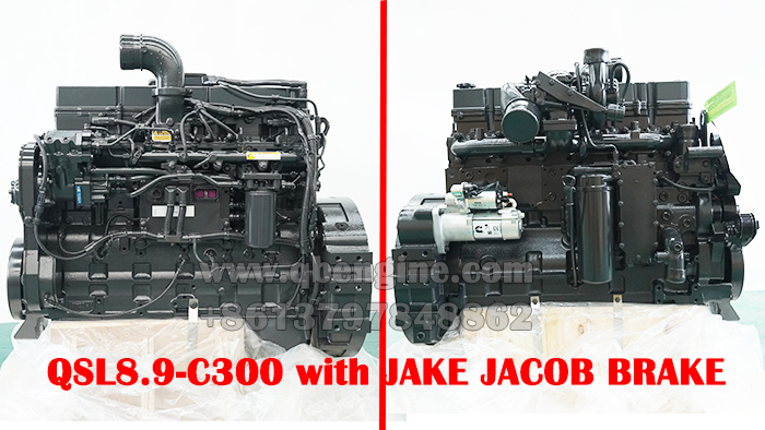 QSL8.9-C300 Cummins engine with jacob brake