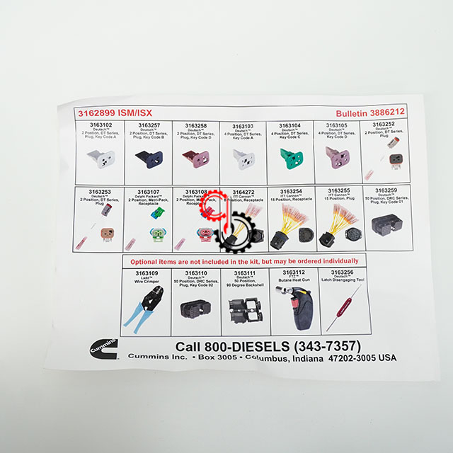 3162899 Wiring Harness Repair Kit Cummins ISX QSX Marine Diesel Engine Parts 