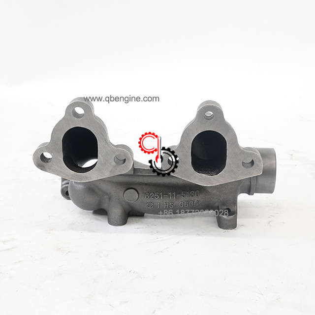 Brand New 6D125 Motor Spare Parts Exhaust Manifold 6251-11-5130 6151-11-5120 6151-11-5110