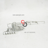 5304299 Cummins Injector Fuel Supply Tube Original 6CTA 6ct Diesel Engine Parts 