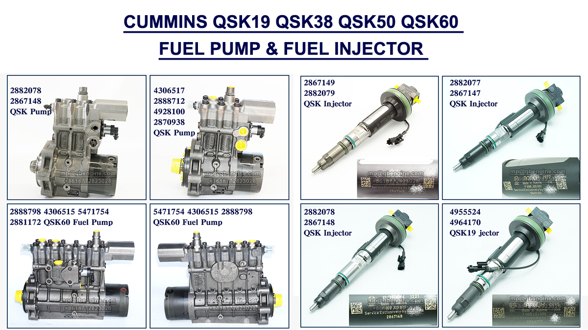 QSK19 QSK38 QSK50 QSK60 fuel pumps and fuel injectors